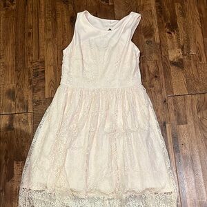 Elegant Lace Kids Dress in Soft Pink
